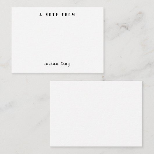 Mitteilungskarte (Vorne/Hinten)