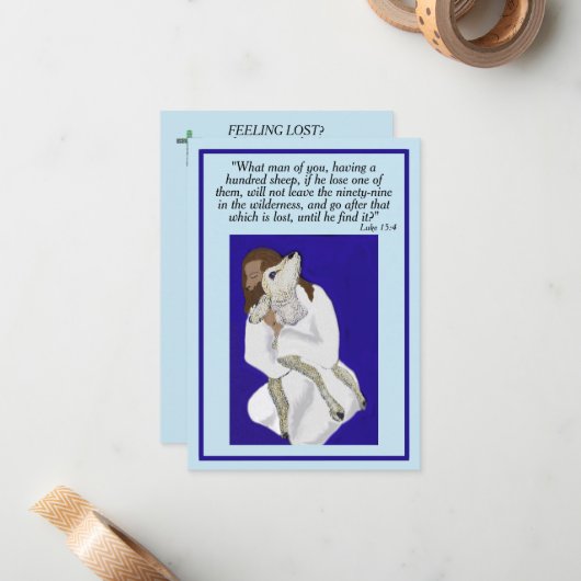 Mitteilungskarte (Vorderseite/Rückseite Beispiel)