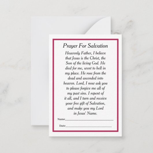 Mitteilungskarte (Rückseite)