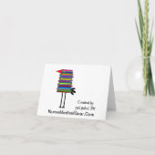 Mitteilungskarten "Book Bird Family" (Rückseite)