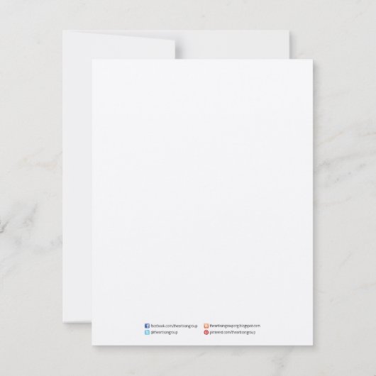 Mitteilungskarten der Artisan Group (Kellie) (Rückseite)