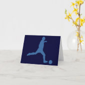Mitteilungskarten der Fußball-Silhouette (Gelbe Blume)