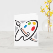 Mitteilungskarten der Malerpalette (Gelbe Blume)