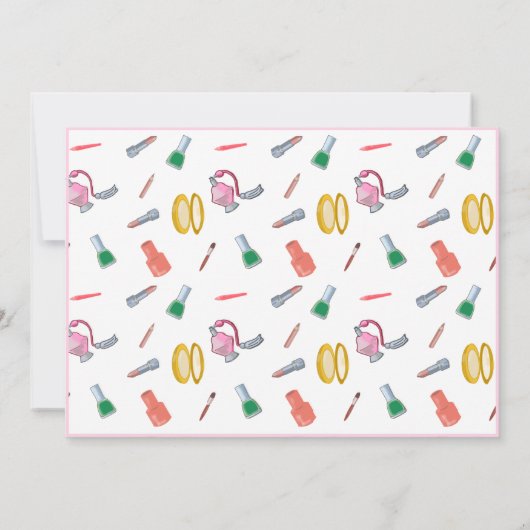 Mitteilungskarten Elegante flache, moderne Kosmeti (Rückseite)