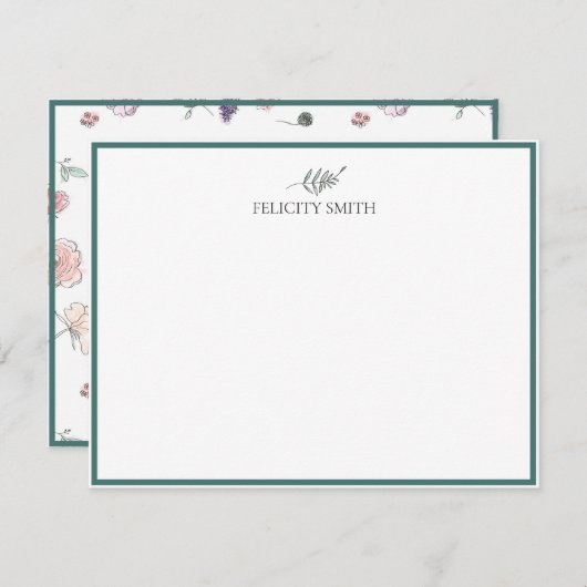 Mitteilungskarten Eleganter Flachbildschirm Modern (Vorne/Hinten)