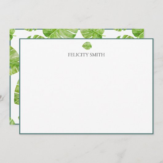 Mitteilungskarten Elegantes Flachbild Moderne bota (Vorne/Hinten)