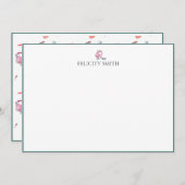 Mitteilungskarten Elegantes Flat Modern Makeup Gir (Vorne/Hinten)