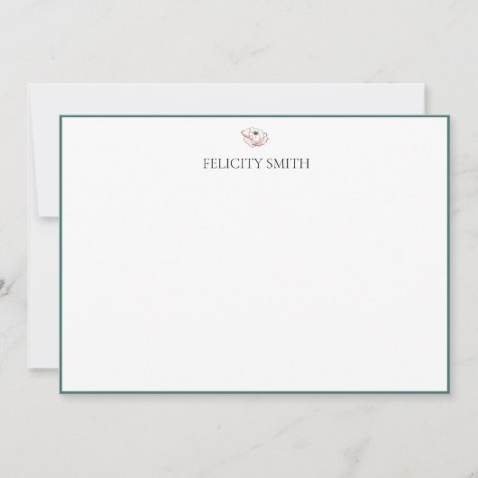 Mitteilungskarten Elegantes Flat Moderne botanisch (Vorderseite)