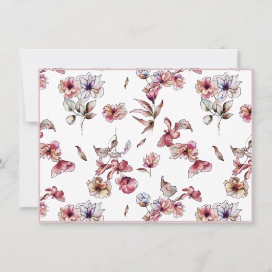 Mitteilungskarten Elegantes Flat Modernes Botanisc (Rückseite)