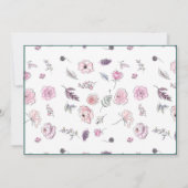 Mitteilungskarten Elegantes Flat Modernes Botanisc (Rückseite)