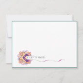 Mitteilungskarten Elegantes Flat Modernes Botanisc (Vorderseite)