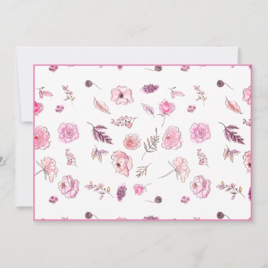 Mitteilungskarten Elegantes Flat Modernes Botanisc (Rückseite)