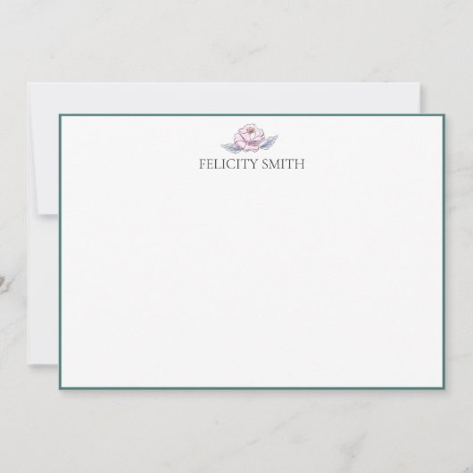 Mitteilungskarten Elegantes Flat Modernes Botanisc (Vorderseite)