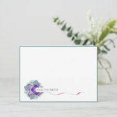 Mitteilungskarten Elegantes Flat Modernes botanisc (Stehend Vorderseite)