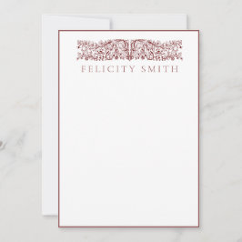 Mitteilungskarten Elegantes Vintages botanisches M