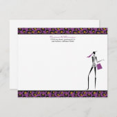 Mitteilungskarten für das Modebild (lila) (Vorne/Hinten)