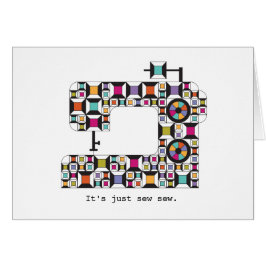 Mitteilungskarten für die farbenfrohe Nähmaschine 