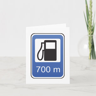 Mitteilungskarten für die Kennzeichnung von Tankst