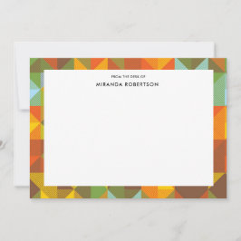 Mitteilungskarten für geometrische Retromuster