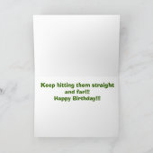 Mitteilungskarten für Golfspieler (Innenseite)