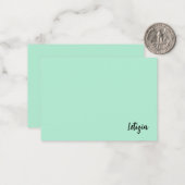 Mitteilungskarten für grüne Handschriften (Vorderseite/Rückseite Beispiel)