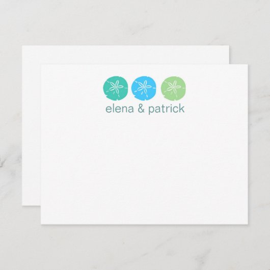 Mitteilungskarten für Hochzeiten am Strand (Vorne/Hinten)