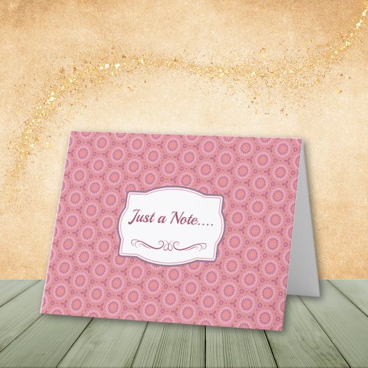 Mitteilungskarten für Mauve- und rosa Muster