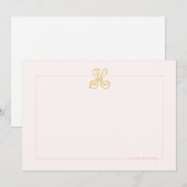 Mitteilungskarten für Monogramm "H" (Vorne/Hinten)