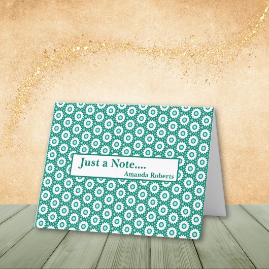 Mitteilungskarten für Muster in grün und weiß Abst