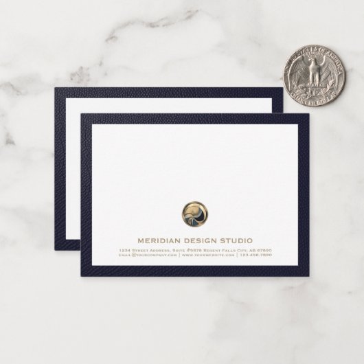 Mitteilungskarten für personalisierte Logos (Vorderseite/Rückseite Beispiel)