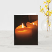 Mitteilungskarten - Kerzen (Gelbe Blume)