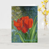 Mitteilungskarten mit Blumen und Roten Tulips - Or (Gelbe Blume)