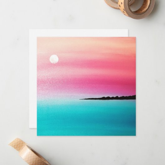 Mitteilungskarten mit Regenbogen (Vorderseite/Rückseite Beispiel)