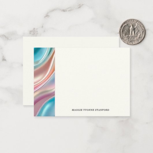 Mitteilungskarten mit weißer Seide (Vorderseite/Rückseite Beispiel)