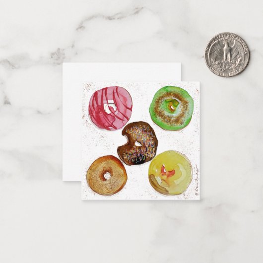 Mitteilungskarten mit zusammengesetzten Doughnüsse (Vorderseite/Rückseite Beispiel)
