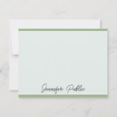 Mitteilungskarten Moderne, elegante Skriptnamensvo (Rückseite)