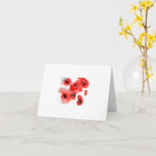 Mitteilungskarten - Mohnblumen (Gelbe Blume)