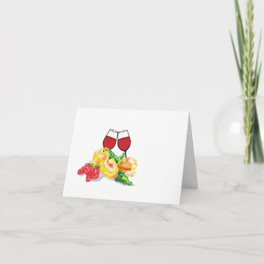 Mitteilungskarten: Obst und Wein (Vorderseite)
