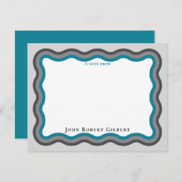 Mitteilungskarten Personal Stationery Aqua für Män