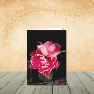 Mitteilungskarten, Tulpen, Rosa und Weiß Dankeskarte
