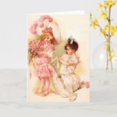 Mitteilungskarten von Blumenmädchen (Gelbe Blume)