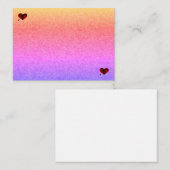 Mitteilungskarten von Pastel Honeycomb und Herz (Vorne/Hinten)