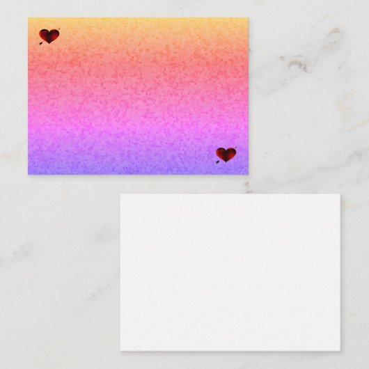 Mitteilungskarten von Pastel Honeycomb und Herz (Vorne/Hinten)