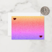 Mitteilungskarten von Pastel Honeycomb und Herz (Vorderseite/Rückseite Beispiel)