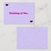 Mitteilungskarten von Violeteis und Herz (Vorne/Hinten)