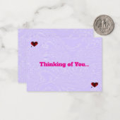 Mitteilungskarten von Violeteis und Herz (Vorderseite/Rückseite Beispiel)