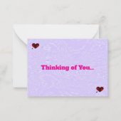 Mitteilungskarten von Violeteis und Herz (Vorderseite)