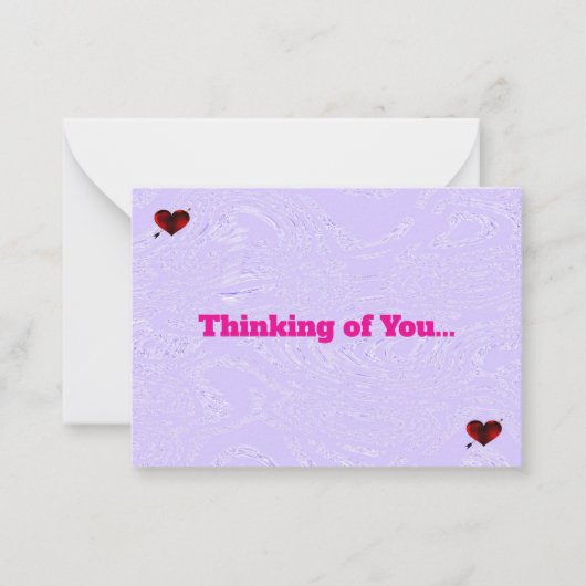 Mitteilungskarten von Violeteis und Herz (Vorderseite)