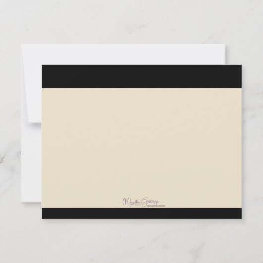 Mitteilungskarten zur einfachen Black Cat-Silhouet (Rückseite)