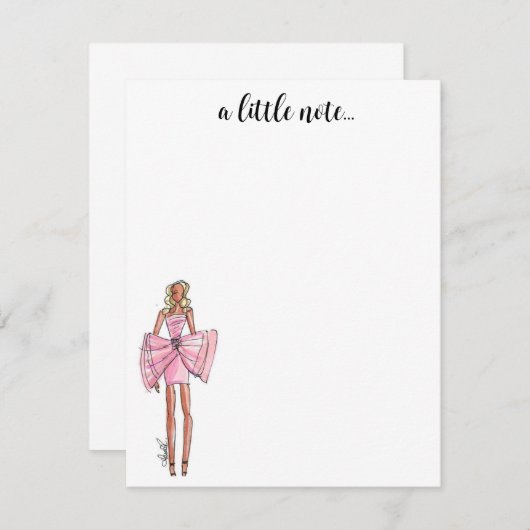 Mitteilungskarten zur Modedarstellung (Vorne/Hinten)